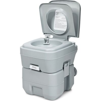 CostwayWC Chimique Portable 20L Toilette Chimique Portatif, Réservoir d'eau 10L, pour camping, plein air, 36x35x42cm, Gris - Publicité CostwayWC Chimique Portable 20L Toilette Chimique Portatif, Réservoir d'eau 10L, pour camping, plein air, 36x35x42cm, Gris - Publicité