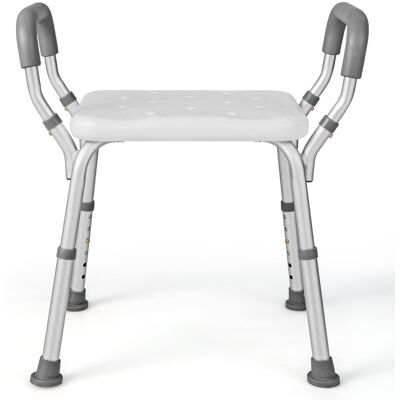 CostwayTabouret de Douche Siège de Douche Hauteur Réglable 36-49 cm Accoudoirs Ergonomique Amovibles Pieds en Caoutchouc Antidérapants - Publicité CostwayTabouret de Douche Siège de Douche Hauteur Réglable 36-49 cm Accoudoirs Ergonomique Amovibles Pieds en Caoutchouc Antidérapants - Publicité