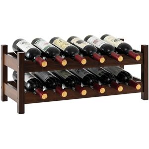 CostwayCasier à Vin Organisateur de Rangement pour 12 Bouteilles sur 2 Niveaux Support à Bouteilles en Bambou Étagère à Vin Café - Publicité CostwayCasier à Vin Organisateur de Rangement pour 12 Bouteilles sur 2 Niveaux Support à Bouteilles en Bambou Étagère à Vin Café - Publicité