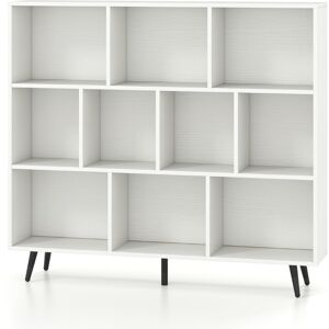 CostwayÉtagère à 10 Cubes 120CM Organisateur de Rangement Moderne avec 5 Pieds Métalliques Effilés Étagère Autoportante avec 2 Kits Antichute Blanc - Publicité CostwayÉtagère à 10 Cubes 120CM Organisateur de Rangement Moderne avec 5 Pieds Métalliques Effilés Étagère Autoportante avec 2 Kits Antichute Blanc - Publicité