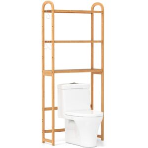 CostwayÉtagère de Rangement au-Dessus des Toilettes Organisateur de Salle de Bain en Bambou à 3 Niveaux avec Étagères à 5 Positions Naturel - Publicité CostwayÉtagère de Rangement au-Dessus des Toilettes Organisateur de Salle de Bain en Bambou à 3 Niveaux avec Étagères à 5 Positions Naturel - Publicité