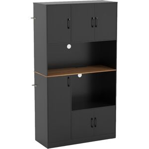 CostwayArmoire de Garde-Manger Haute de 180 CM avec Prise Électrique Buffet Autonome avec Support Micro-ondes pour Cuisine Noir - Publicité CostwayArmoire de Garde-Manger Haute de 180 CM avec Prise Électrique Buffet Autonome avec Support Micro-ondes pour Cuisine Noir - Publicité