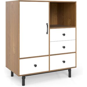 CostwayBuffet avec Rangement Bahut Moderne Milieu du Siècle avec 4 Tiroirs & Compartiment Ouvert Meuble Autonome avec Pieds Métalliques Naturel - Publicité CostwayBuffet avec Rangement Bahut Moderne Milieu du Siècle avec 4 Tiroirs & Compartiment Ouvert Meuble Autonome avec Pieds Métalliques Naturel - Publicité