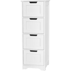 CostwayCommode Salle de Bain 4 Tiroirs Meuble Salle de Bain Blanc Meuble de Rangement Kit Anti-renversement Inclus Blanc - Publicité CostwayCommode Salle de Bain 4 Tiroirs Meuble Salle de Bain Blanc Meuble de Rangement Kit Anti-renversement Inclus Blanc - Publicité