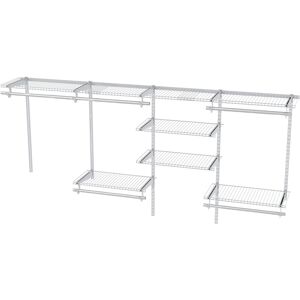 CostwaySystème de Rangement pour Placard Étagères Murales Extensibles en Fil Métallique 122-244CM Organisation de Placard Réglable Blanc - Publicité CostwaySystème de Rangement pour Placard Étagères Murales Extensibles en Fil Métallique 122-244CM Organisation de Placard Réglable Blanc - Publicité