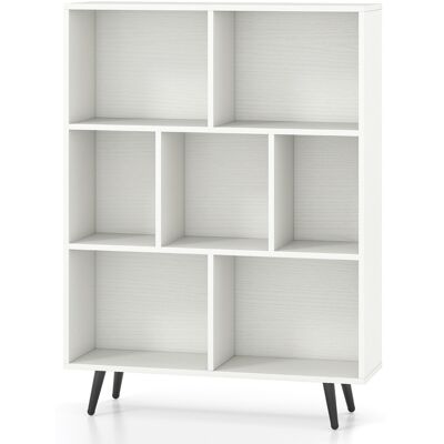 CostwayÉtagère à 7 Cubes Organisateur de Rangement Moderne avec 4 Pieds Métalliques Effilés Étagère Autoportante avec 2 Kits Antichute Blanc - Publicité CostwayÉtagère à 7 Cubes Organisateur de Rangement Moderne avec 4 Pieds Métalliques Effilés Étagère Autoportante avec 2 Kits Antichute Blanc - Publicité