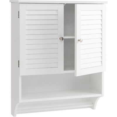 CostwayMeuble de Salle de Bain Armoire Murale avec 2 Portes Étagères Réglables et Porte-Serviettes 60 x 22 x 75 cm Blanc - Publicité CostwayMeuble de Salle de Bain Armoire Murale avec 2 Portes Étagères Réglables et Porte-Serviettes 60 x 22 x 75 cm Blanc - Publicité