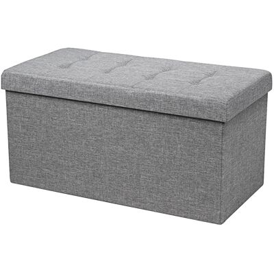 CostwayPouf de Rangement Pliable Coffre à Jouets avec Bac de Rangement Amovible Banc à Chaussures avec Repose-Pieds Gris Clair - Publicité CostwayPouf de Rangement Pliable Coffre à Jouets avec Bac de Rangement Amovible Banc à Chaussures avec Repose-Pieds Gris Clair - Publicité