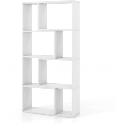 CostwayBibliothèque Géométrique à 4 Niveaux 120 cm de Haut Etagères Ouvertes de Rangement Moderne à 8 Cases Armoire Autoportante Blanc - Publicité CostwayBibliothèque Géométrique à 4 Niveaux 120 cm de Haut Etagères Ouvertes de Rangement Moderne à 8 Cases Armoire Autoportante Blanc - Publicité