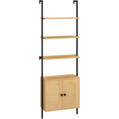 CostwayBibliothèque à 3 Niveaux avec Armoire en Rotin Bibliothèque Murale Échelle de 184 cm avec Étagère Réglable Présentoir Ouvert Naturel - Publicité CostwayBibliothèque à 3 Niveaux avec Armoire en Rotin Bibliothèque Murale Échelle de 184 cm avec Étagère Réglable Présentoir Ouvert Naturel - Publicité