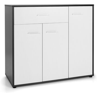 CostwayBuffet Moderne Placard de Cuisine avec Dispositif Anti-renversement et Étagère Réglable Armoire de Rangement Latérale à 3 Portes Grand Tiroir - Publicité CostwayBuffet Moderne Placard de Cuisine avec Dispositif Anti-renversement et Étagère Réglable Armoire de Rangement Latérale à 3 Portes Grand Tiroir - Publicité