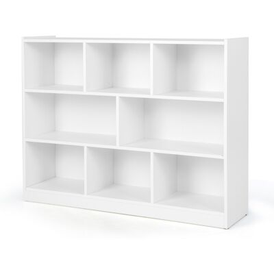 CostwayBibliothèque Enfants à 3 Niveaux avec 8 Cases Étagère à Livres Enfant avec Espace de Rangement Charge 60kg 122 x 32 x 93 CM Blanc - Publicité CostwayBibliothèque Enfants à 3 Niveaux avec 8 Cases Étagère à Livres Enfant avec Espace de Rangement Charge 60kg 122 x 32 x 93 CM Blanc - Publicité