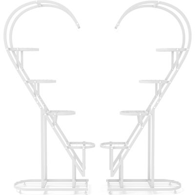 CostwayLot de 2 Supports pour Plantes en Métal-Crochet Étagère à Fleurs Porte Plantes en Forme de Demi-cœur Salon Balcon Blanc/Noir/Bleu+Rose-Blanc - Publicité CostwayLot de 2 Supports pour Plantes en Métal-Crochet Étagère à Fleurs Porte Plantes en Forme de Demi-cœur Salon Balcon Blanc/Noir/Bleu+Rose-Blanc - Publicité