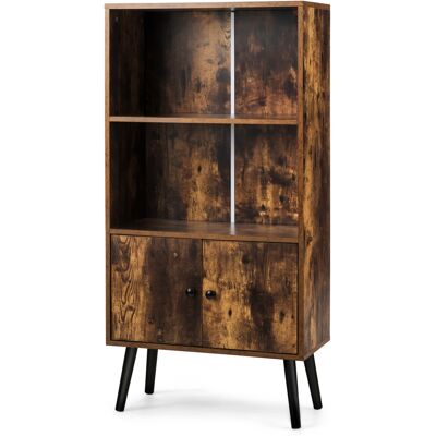 CostwayBibliothèque Rustique 60 x 30 x 120 cm avec 2 Compartiment Ouverts et 1 Fermé - Publicité CostwayBibliothèque Rustique 60 x 30 x 120 cm avec 2 Compartiment Ouverts et 1 Fermé - Publicité