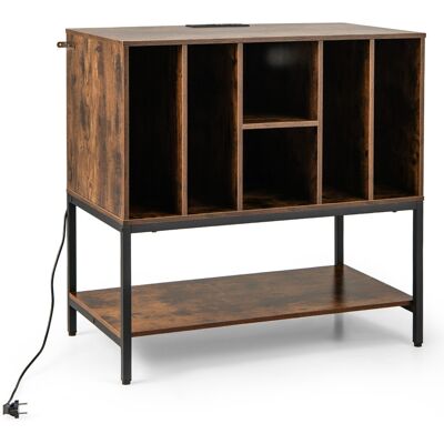 CostwaySupport pour Tourne-Disque avec Station de Recharge avec Rangement pour Vinyles Table de Rangement pour 150 Disques avec Étagères Café - Publicité CostwaySupport pour Tourne-Disque avec Station de Recharge avec Rangement pour Vinyles Table de Rangement pour 150 Disques avec Étagères Café - Publicité