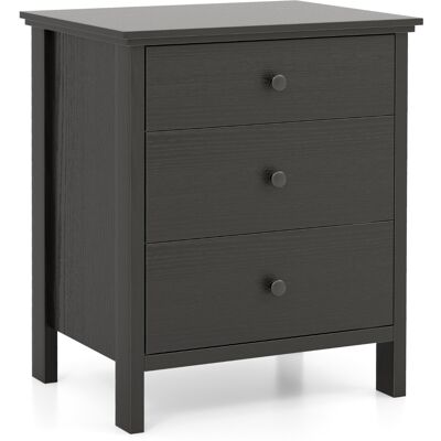 CostwayTable de Nuit avec 3 Tiroirs Coffre de Rangement pour Canapé Table en Bois pour Téléphone et Café Meuble Multifonction à 3 Étagères Noir - Publicité CostwayTable de Nuit avec 3 Tiroirs Coffre de Rangement pour Canapé Table en Bois pour Téléphone et Café Meuble Multifonction à 3 Étagères Noir - Publicité
