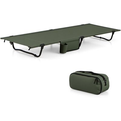 CostwayLit de Camping Ultraléger pour Adultes Lit Pliant Portable avec Poche Latérale Sac de Transport Lit Compact pour Randonnée 150kg Vert - Publicité CostwayLit de Camping Ultraléger pour Adultes Lit Pliant Portable avec Poche Latérale Sac de Transport Lit Compact pour Randonnée 150kg Vert - Publicité