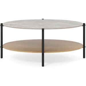 CostwayTable Basse Ovale à 2 Niveaux avec Plateau en Pierre Table de Thé avec Structure en Métal et Rangement Table d Appoint pour Salon - Publicité CostwayTable Basse Ovale à 2 Niveaux avec Plateau en Pierre Table de Thé avec Structure en Métal et Rangement Table d Appoint pour Salon - Publicité