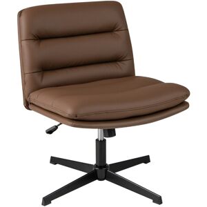 CostwayFauteuil de Bureau Sans Roues Chaise de Bureau Sans Accoudoirs Réglable en Hauteur Pivotante à 360° en Simili Cuir Marron - Publicité CostwayFauteuil de Bureau Sans Roues Chaise de Bureau Sans Accoudoirs Réglable en Hauteur Pivotante à 360° en Simili Cuir Marron - Publicité