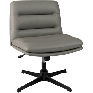 CostwayFauteuil de Bureau Sans Roues Chaise de Bureau Sans Accoudoirs Réglable en Hauteur Pivotante à 360° en Simili Cuir Gris - Publicité CostwayFauteuil de Bureau Sans Roues Chaise de Bureau Sans Accoudoirs Réglable en Hauteur Pivotante à 360° en Simili Cuir Gris - Publicité