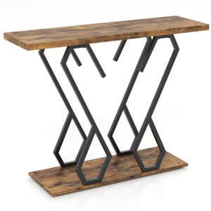 CostwayTable Console en Faux Marbre Table de Foyer Repose-pieds Réglables Kits Anti-basculement Cadre en Métal Table D'entrée Table D'appoint Café - Publicité CostwayTable Console en Faux Marbre Table de Foyer Repose-pieds Réglables Kits Anti-basculement Cadre en Métal Table D'entrée Table D'appoint Café - Publicité