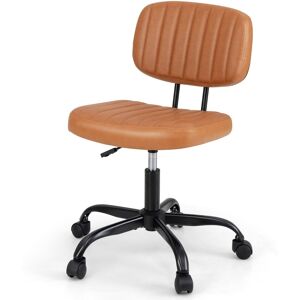 CostwayChaise de Bureau à Domicile Petite Chaise de Bureau Sans Accoudoirs avec Roulettes&Soutien Lombaire Hauteur Réglable et Rotation à 360° Café - Publicité CostwayChaise de Bureau à Domicile Petite Chaise de Bureau Sans Accoudoirs avec Roulettes&Soutien Lombaire Hauteur Réglable et Rotation à 360° Café - Publicité