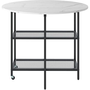 CostwayTable Pliante Mobile pour 2 à 4 Personnes Table Pliante Ronde avec 2 Compartiments de Rangement et Roulettes Verrouillables Blanc - Publicité CostwayTable Pliante Mobile pour 2 à 4 Personnes Table Pliante Ronde avec 2 Compartiments de Rangement et Roulettes Verrouillables Blanc - Publicité