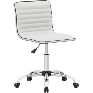 CostwayChaise de Bureau Ajustable avec Siège Pivotant et Roues Universelles Chaise de Bureau Rembourrée Chaise de Conférence Charge 150kg Blanc - Publicité CostwayChaise de Bureau Ajustable avec Siège Pivotant et Roues Universelles Chaise de Bureau Rembourrée Chaise de Conférence Charge 150kg Blanc - Publicité