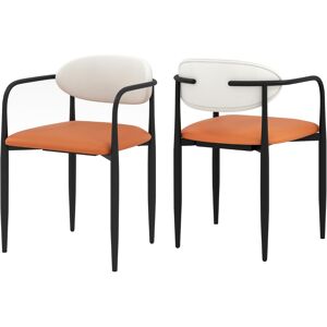 CostwayLot de 2 Chaises de Salle à Manger Modernes Chaises de Cuisine en Similicuir avec Siège Rembourré Dossier Courbé Cadre en Métal - Publicité CostwayLot de 2 Chaises de Salle à Manger Modernes Chaises de Cuisine en Similicuir avec Siège Rembourré Dossier Courbé Cadre en Métal - Publicité