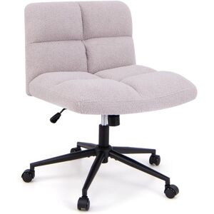 CostwayChaise de Bureau à Roulettes Hauteur Réglable Chaise de Bureau Large avec Siège Rembourré Demi-dossier Sans Accoudoirs Gris - Publicité CostwayChaise de Bureau à Roulettes Hauteur Réglable Chaise de Bureau Large avec Siège Rembourré Demi-dossier Sans Accoudoirs Gris - Publicité