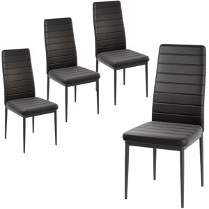 CostwayLot de 4 Chaises de Salle à Manger Rembourrées Sans Accoudoirs Dossier et Siège Rembourrés Cuir Synthétique Pieds en Métal Noir - Publicité CostwayLot de 4 Chaises de Salle à Manger Rembourrées Sans Accoudoirs Dossier et Siège Rembourrés Cuir Synthétique Pieds en Métal Noir - Publicité