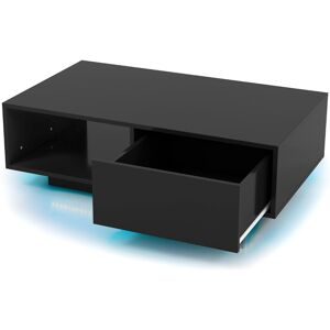 CostwayTable Basse Contemporain avec lumières LED 20 Couleurs 95x55x31 CM Table de Salon avec Grand Tiroir et Compartiment Noir - Publicité CostwayTable Basse Contemporain avec lumières LED 20 Couleurs 95x55x31 CM Table de Salon avec Grand Tiroir et Compartiment Noir - Publicité