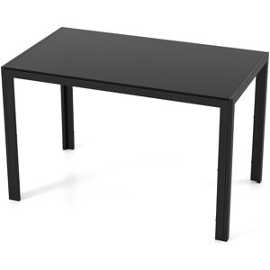 CostwayTable à Manger Moderne 120cm pour 4 Personnes Table de Cuisine Rectangulaire avec Plateau en Verre Cadre en Métal Robuste Noir - Publicité CostwayTable à Manger Moderne 120cm pour 4 Personnes Table de Cuisine Rectangulaire avec Plateau en Verre Cadre en Métal Robuste Noir - Publicité