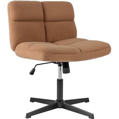 CostwayChaise de Bureau à Hauteur Réglable Pivotante à 360° Assise Large et Rembourrée Fibre Synthétique Souple Marron - Publicité CostwayChaise de Bureau à Hauteur Réglable Pivotante à 360° Assise Large et Rembourrée Fibre Synthétique Souple Marron - Publicité