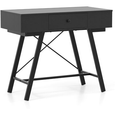 Costway2-en-1 Bureau pour Maquillage Table de Ménage avec Miroir Station de Charge Grand/Petit Plateau 6 Compartiments de Rangement Tiroir Noir - Publicité Costway2-en-1 Bureau pour Maquillage Table de Ménage avec Miroir Station de Charge Grand/Petit Plateau 6 Compartiments de Rangement Tiroir Noir - Publicité