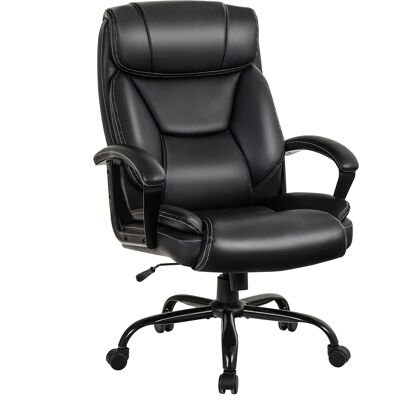CostwayFauteuil à Bascule Pivotante Ultra Souple en Similicuir Hauteur Réglable Base Robuste Noir Charge 220kg Noir - Publicité CostwayFauteuil à Bascule Pivotante Ultra Souple en Similicuir Hauteur Réglable Base Robuste Noir Charge 220kg Noir - Publicité