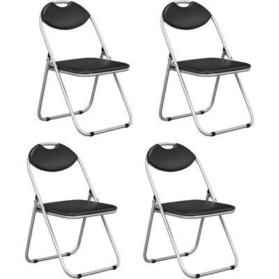 CostwayLot de 4 Chaise Pliante en Métal Chaise Visiteur Pliable Rembourré avec Poignée Charge 115 kg Sans Assemblage Noir - Publicité CostwayLot de 4 Chaise Pliante en Métal Chaise Visiteur Pliable Rembourré avec Poignée Charge 115 kg Sans Assemblage Noir - Publicité