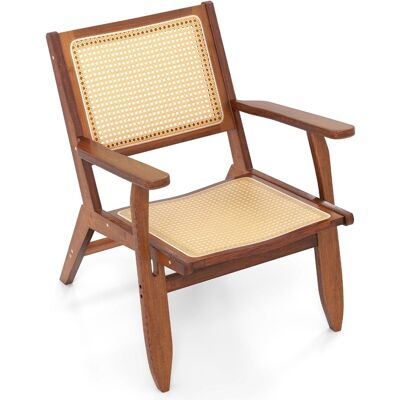 CostwayFauteuil d'Accent en Rotin Bohème Fauteuil Salon Moderne du Milieu du Siècle avec Bois de Bambou Solide Chaise de Lecture Noyer - Publicité CostwayFauteuil d'Accent en Rotin Bohème Fauteuil Salon Moderne du Milieu du Siècle avec Bois de Bambou Solide Chaise de Lecture Noyer - Publicité