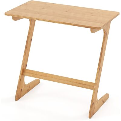 CostwayTable d'Appoint en Forme de Z Table Chevet de Canapé en Bambou Massif Économisant de l'Espace Bureau 75 X 40 X 70 CM Naturel - Publicité CostwayTable d'Appoint en Forme de Z Table Chevet de Canapé en Bambou Massif Économisant de l'Espace Bureau 75 X 40 X 70 CM Naturel - Publicité