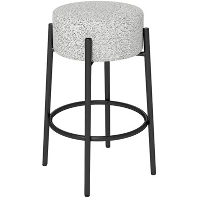 CostwayTabouret de Bar Sans Dossier Hauteur Comptoir 68cm Assise Ronde Rembourrée et Piètement en Métal Tabouret de Bar Moderne en Lin Gris - Publicité CostwayTabouret de Bar Sans Dossier Hauteur Comptoir 68cm Assise Ronde Rembourrée et Piètement en Métal Tabouret de Bar Moderne en Lin Gris - Publicité