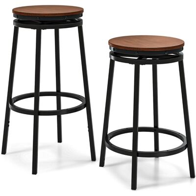 CostwaySet de 2 Tabourets de Bar Pivotants à 360° Tabourets Réglables en Hauteur 74/61 cm Tabourets de Mange-debout en Métal Marron Rustique - Publicité CostwaySet de 2 Tabourets de Bar Pivotants à 360° Tabourets Réglables en Hauteur 74/61 cm Tabourets de Mange-debout en Métal Marron Rustique - Publicité
