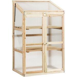 CostwayMini Serre de Jardin 60x45x100cm Vitrages Transparents en Polycarbonate avec Etagères à 3 Niveaux Nature - Publicité CostwayMini Serre de Jardin 60x45x100cm Vitrages Transparents en Polycarbonate avec Etagères à 3 Niveaux Nature - Publicité