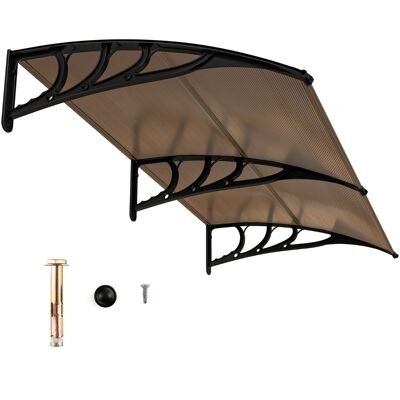 CostwayAuvent Porte d'Entree de 199 x 99 cm Marquise de Porte et Fenêtre Extérieur Protection Contre Pluie Neige Vent Café Transparent - Publicité CostwayAuvent Porte d'Entree de 199 x 99 cm Marquise de Porte et Fenêtre Extérieur Protection Contre Pluie Neige Vent Café Transparent - Publicité
