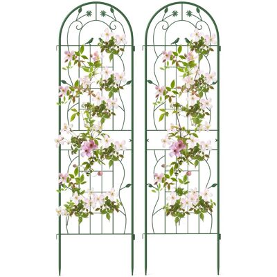 CostwayLot de 2 Treillis de Jardin en Métal 180x50cm Support de Plantes Antirouille pour Plantes Grimpantes Roses Légumes Treillis Extérieur Vert - Publicité CostwayLot de 2 Treillis de Jardin en Métal 180x50cm Support de Plantes Antirouille pour Plantes Grimpantes Roses Légumes Treillis Extérieur Vert - Publicité