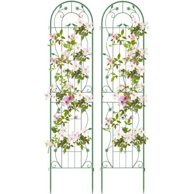 CostwayLot de 2 Treillis de Jardin en Métal 220x50cm Support de Plantes Antirouille pour Plantes Grimpantes Roses Légumes Treillis Extérieur Vert - Publicité CostwayLot de 2 Treillis de Jardin en Métal 220x50cm Support de Plantes Antirouille pour Plantes Grimpantes Roses Légumes Treillis Extérieur Vert - Publicité