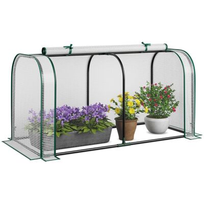 CostwayMini Serre Tunnel Serre de Jardin Portable Porte à Fermeture Eclair Enroulable Housse de Protection Solaire en PE Imperméable Blanc - Publicité CostwayMini Serre Tunnel Serre de Jardin Portable Porte à Fermeture Eclair Enroulable Housse de Protection Solaire en PE Imperméable Blanc - Publicité