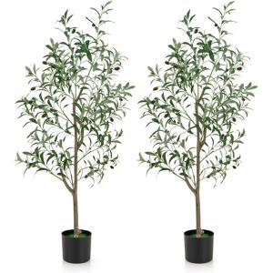 CostwayLot de 2 Arbres Artificiels d'Olive de 130 cm Fausses Plantes en Pot avec Fruits Réalistes Plantes Vertes Décorations Plantes Modernes - Publicité CostwayLot de 2 Arbres Artificiels d'Olive de 130 cm Fausses Plantes en Pot avec Fruits Réalistes Plantes Vertes Décorations Plantes Modernes - Publicité