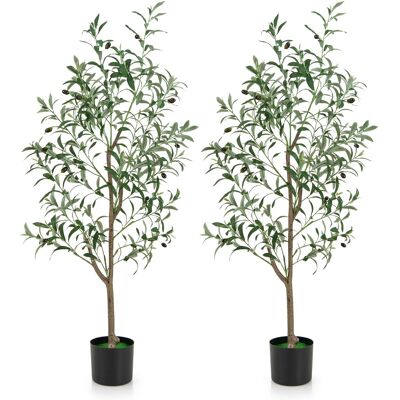 Costway - Olive Tree 130cm - 2 arbres - Artificial Plant - Publicité Costway - Olive Tree 130cm - 2 arbres - Artificial Plant - Publicité