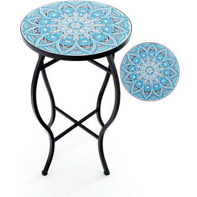 CostwaySupport Pot de Fleurs Plateau en Céramique à Motifs Mosaïque Patin Antidérapant Porte Plante en Métal Intérieur Extérieur - Publicité CostwaySupport Pot de Fleurs Plateau en Céramique à Motifs Mosaïque Patin Antidérapant Porte Plante en Métal Intérieur Extérieur - Publicité