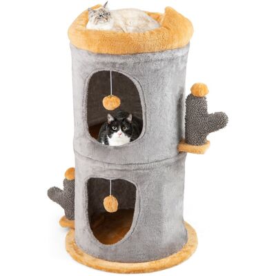 CostwayArbre à Chat Mignon avec 2 Condos Confortables 2 Boules en Peluche Suspendues Perchoir Supérieur Rembourré Mobilier de Grotte pour Chat - Publicité CostwayArbre à Chat Mignon avec 2 Condos Confortables 2 Boules en Peluche Suspendues Perchoir Supérieur Rembourré Mobilier de Grotte pour Chat - Publicité